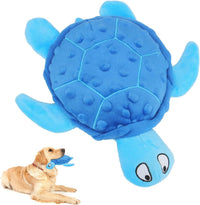 Squeaky Sea Turtle Plush Dog Toy - Durable, No Stuffing, Interactive Chew Toy For Small Dogs - Relieve Anxiety, Teething, And Keep Them Busy For Puppy - My Store #