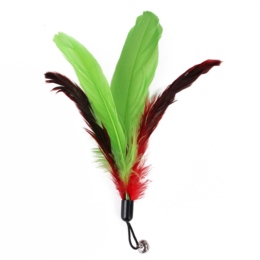 Funny Cat Stick Colorful Feathers Fishing Rod Combination Toy Set