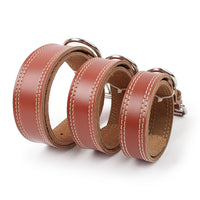 Dog leather traction collar