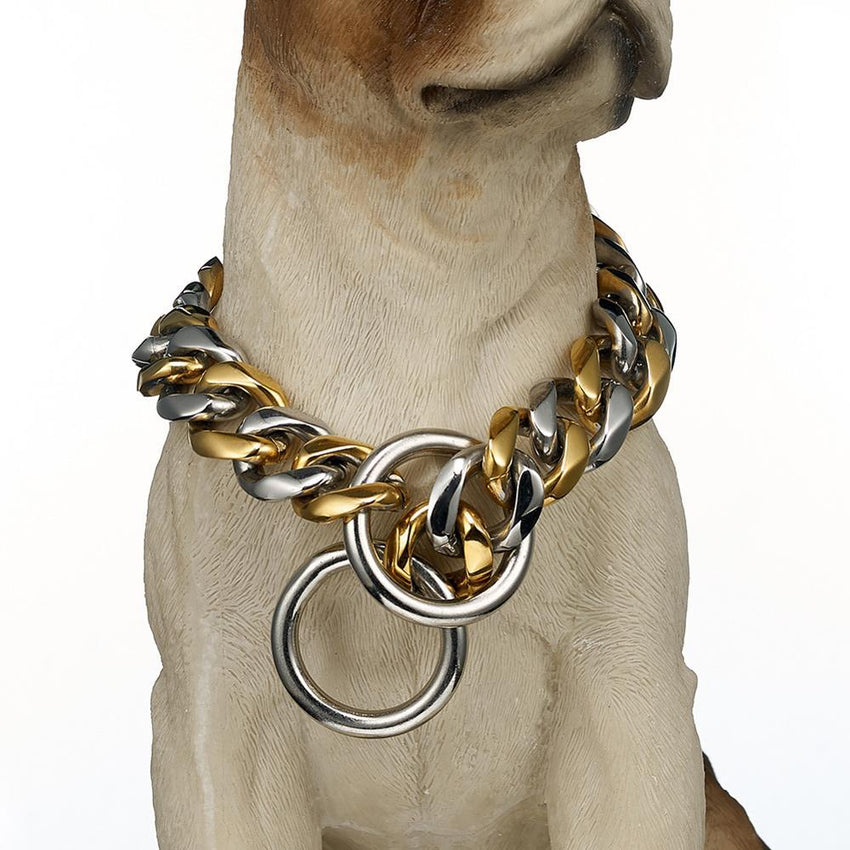 Pet supplies dog chain P chain stainless steel collar