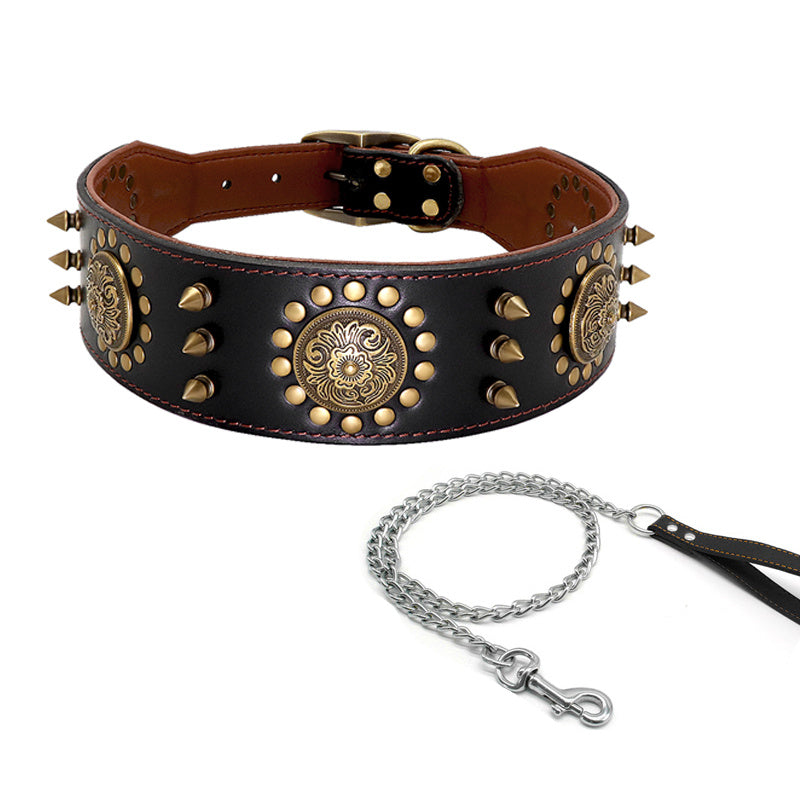 Studded Dog Collar Large Dog Anti-Bite Stud Dog Collar