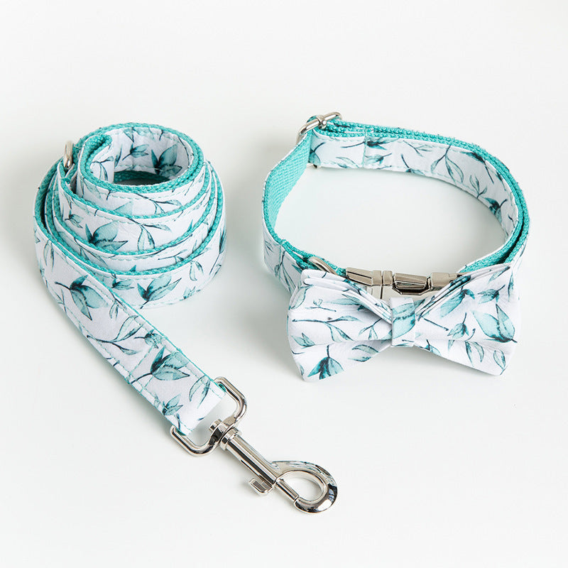 Small leaf dog collar leash