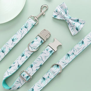 Small leaf dog collar leash