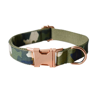 Army green camouflage dog collar