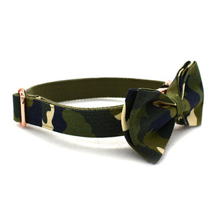 Army green camouflage dog collar