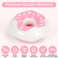 Donut Dog Toy TPR Durable Chewy And Fun Soundmaking Dog Toy Dog Chew Toys For Aggressive Chewers Teeth Grinding Dog Birthday Gifts Interactive Toys For Small Medium Large Dog Breeds - My Store #