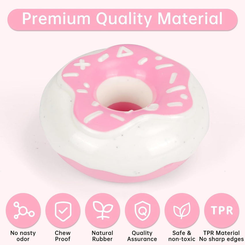 Donut Dog Toy TPR Durable Chewy And Fun Soundmaking Dog Toy Dog Chew Toys For Aggressive Chewers Teeth Grinding Dog Birthday Gifts Interactive Toys For Small Medium Large Dog Breeds - My Store #