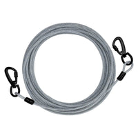 dog tie outs - Dog Tie Out Cable for Dogs Dog Runner Cable Outside Up to 125/250lbs10/15/20/30FT Long Dog Leashe&Chains for Yard Outdoor and Camping (Silver 30FT) - Petcharged