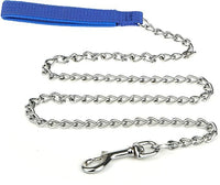 Heavy Duty Metal Dog Leash Chew Proof Pet Leash Chain With Soft Padded Handle For Large Medium Size Dogs