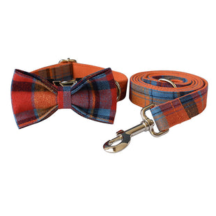 Orange Bottom Velvet Dog Collar Rope Pet Supplies