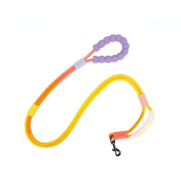 dog running leash - Hands Free Dog Leash Dual HandleWearable Leashes for DogPadded Waist Belts and Rotating Metal Clip for Small to Medium Dogs Walking Training Running(Pinkish - Yellow - Orange 6.5 FT) - Petcharged