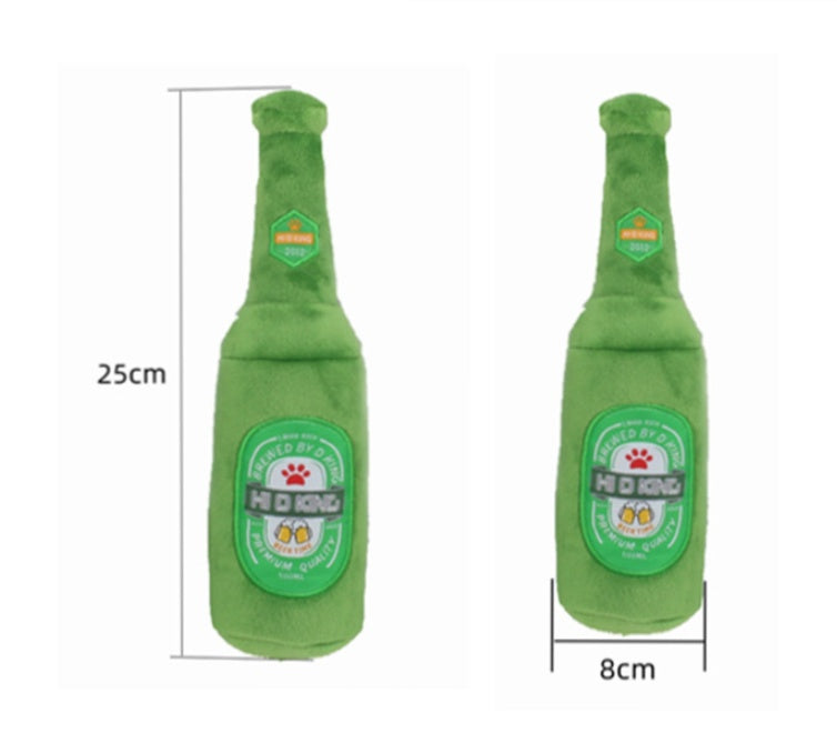 New Pet Supplies Sounding Plush Toy Creative Cartoon Simulation Beer Bottle Beer Mug Toy Dog Toy - My Store #