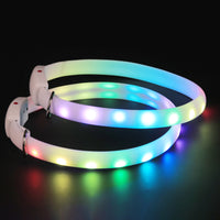 USB Rechargeable Pet Dog LED Glowing Collar Pet Luminous Flashing Necklace Outdoor Walking Dog Night Safety Collar