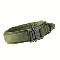 Heavy Duty Military Tactical Dog Collar With Handle - Provides Ultimate Control And Comfort For Medium And Large Dogs