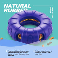 Chew Toys Puppy Tires Flavored Dog Chew Toys, Real Beef Flavor Leaky Food Toy Slow Feeder Food Treat Dispensing Toys, Dog Interactive Toys For Medium To Large Dogs - My Store #