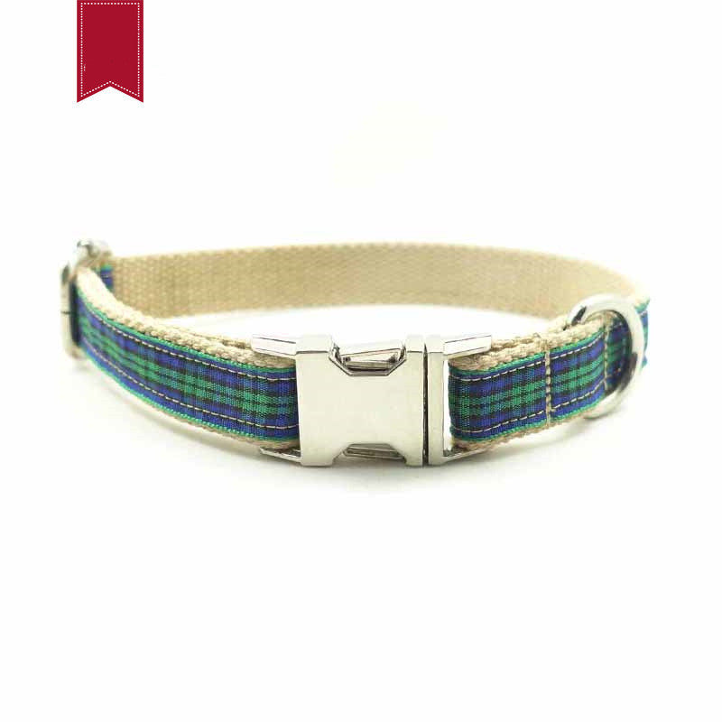 Metal Collar Plaid Dog Collar Pet Supplies