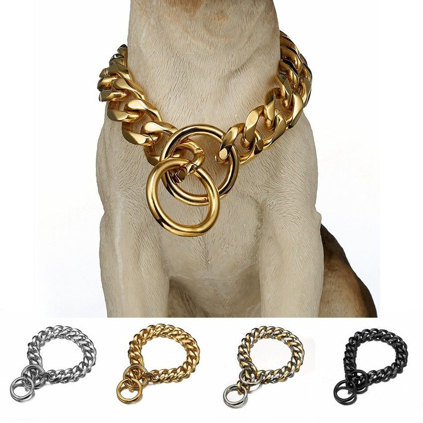 Pet supplies dog chain P chain stainless steel collar