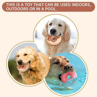 Donut Dog Toy TPR Durable Chewy And Fun Soundmaking Dog Toy Dog Chew Toys For Aggressive Chewers Teeth Grinding Dog Birthday Gifts Interactive Toys For Small Medium Large Dog Breeds - My Store #