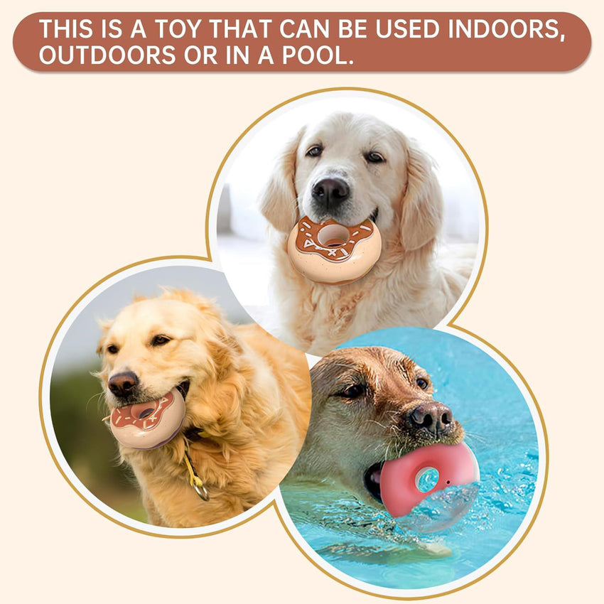 Donut Dog Toy TPR Durable Chewy And Fun Soundmaking Dog Toy Dog Chew Toys For Aggressive Chewers Teeth Grinding Dog Birthday Gifts Interactive Toys For Small Medium Large Dog Breeds - My Store #