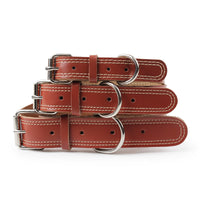 Dog leather traction collar