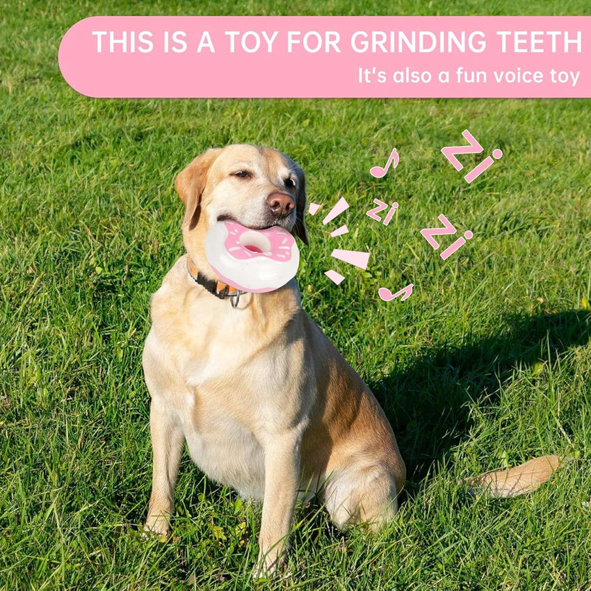 Donut Dog Toy TPR Durable Chewy And Fun Soundmaking Dog Toy Dog Chew Toys For Aggressive Chewers Teeth Grinding Dog Birthday Gifts Interactive Toys For Small Medium Large Dog Breeds - My Store #