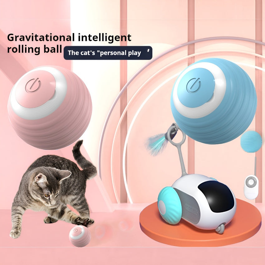 Cat Chase Toy Cat Interactive Ball Smart Pet Cat Toys Indoor Automatic Rolling Magic Ball Electronic Interactive Cat Toy Cat Game Accessories