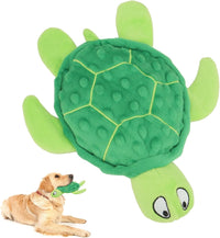 Squeaky Sea Turtle Plush Dog Toy - Durable, No Stuffing, Interactive Chew Toy For Small Dogs - Relieve Anxiety, Teething, And Keep Them Busy For Puppy - My Store #