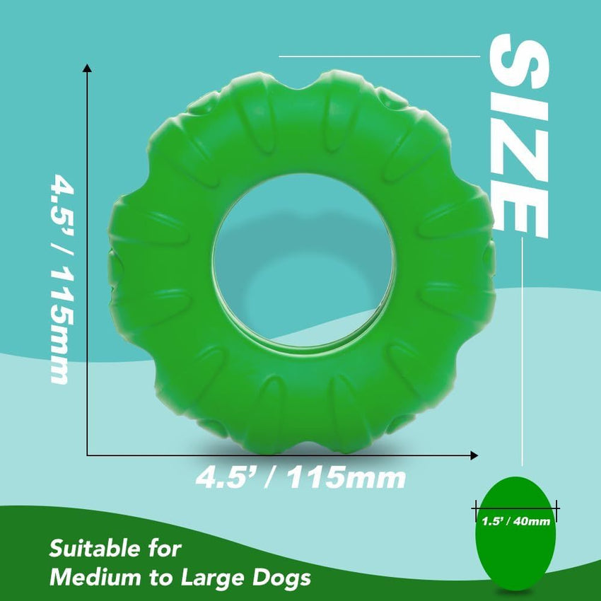 Chew Toys Puppy Tires Flavored Dog Chew Toys, Real Beef Flavor Leaky Food Toy Slow Feeder Food Treat Dispensing Toys, Dog Interactive Toys For Medium To Large Dogs - My Store #