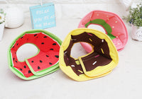 New Arrival Lovely Cartoon Fruit Donut Pet Dog Collar Padded Comfortable Surgery Recovery Adjustable Elizabethan Collars For Dog