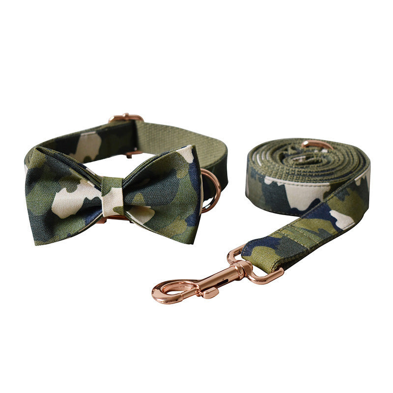 Army green camouflage dog collar