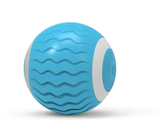 Cat Toys For Kittens Interactive Spinning Ball Rechargeable LED Flash Smart Motion Blue