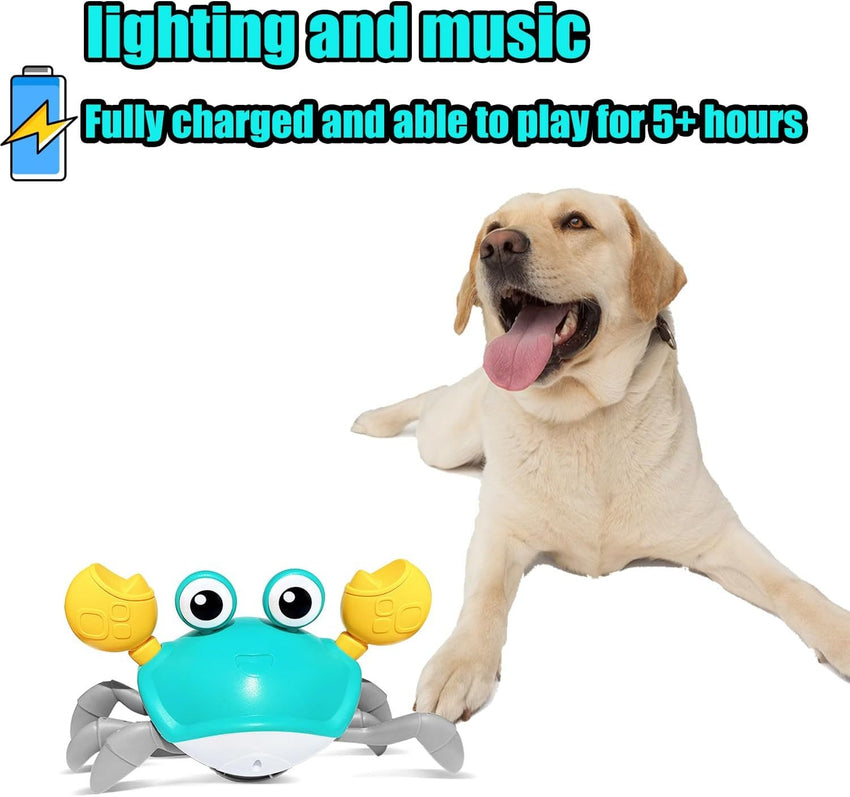 Crawling Crab Dog Toys Escaping Crab Dog Toy With Obstacle Avoidance Sensor Interactive Dog Toys With Music Sounds Lights For Dogs Cats Pets Christmas Toy Gifts For Puppy Small Medium Dogs - My Store #