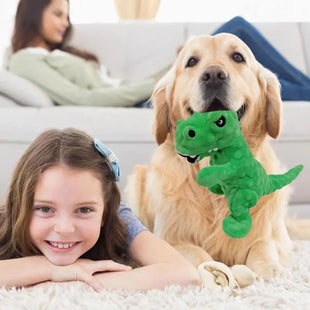 Dinosaur Squeaky Dog Toy Grunting Dinosaur Dog Toy That Oinks Grunts For Small Medium Large Dogs Squeaker Chew Training Puppy - My Store #