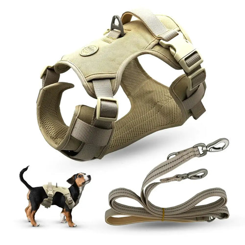 Dog harness and leash set- No-Pull Harness with 2 Leash Clips Adjustable Soft Padded Dog Vest