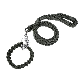 dog collar and leash set - Dog Collar and Leash Set Heavy Duty Nylon Braided Rope Strong 4 FT Dog Leash and Dog Training Collar for Small Medium Large Dogs - Petcharged