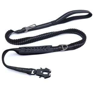 Dog Walking Leash - Heavy Duty Tactical Bungee Dog Leash Shock-Absorbing Dog Lead Durable Training Leash for Large Dogs Adjustable Strong Pull Control K9 Leash for Walking Training and Outdoor Activities
