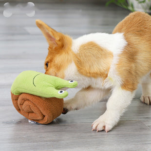 Fleece Interactive Dog Puzzle Snails Toys Cute Dog Supplies for Small Dogs Summer Pets Accessories - My Store #