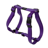 dog harness big - Reflective Adjustable Dog H Harness for Extra Large Dogs; Matching Collar and Leash Available Purple - Petcharged