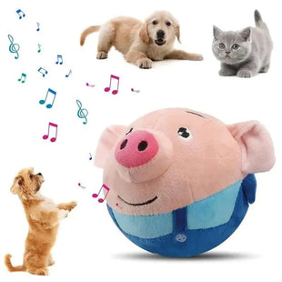 moving dog toys - Interactive Dog Toys Active Moving Pet Plush Toy2025 New shaking dog ball pig dog toy 2