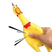 New Pet Dog Squeak Toy Screaming Chicken Squeeze Dog Chew Toy Durable And Fun Yellow Rubber Exhaust Chicken Toys - My Store #