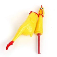 New Pet Dog Squeak Toy Screaming Chicken Squeeze Dog Chew Toy Durable And Fun Yellow Rubber Exhaust Chicken Toys - My Store #