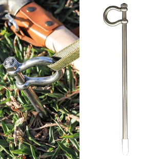 dog tie out stake - Dog Tie Out Stake - Stainless Steel Heavy Duty Dog Stake for Outside Dog Anchor for Dog Tie Out Cable for Yard Free Swivel Dog Stake Camping Gear for Small Dog Up to 20 lbs (12 Inch) - Petcharged