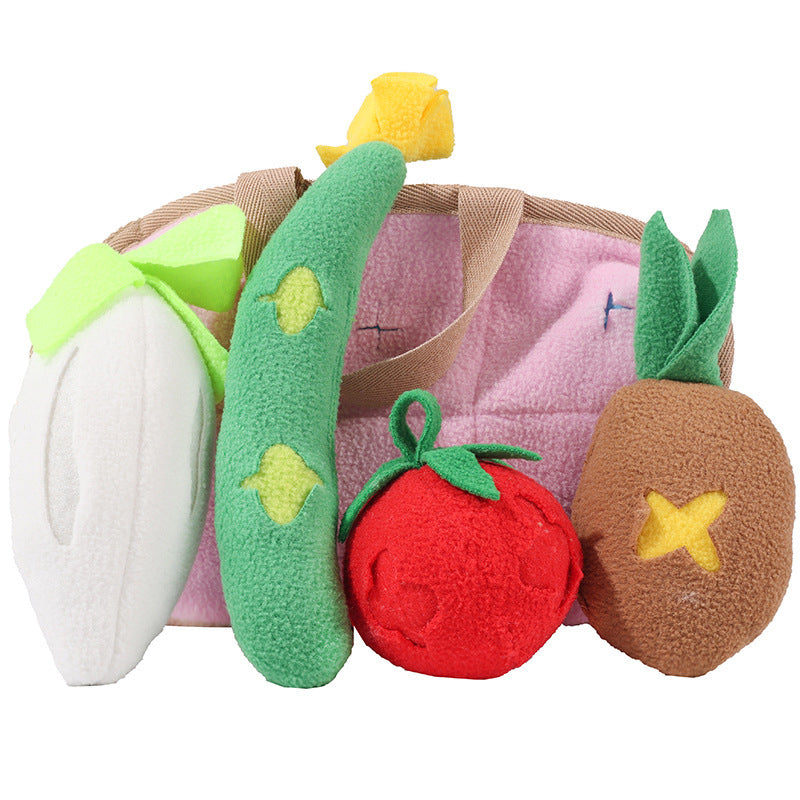 Pet Dog Vegetable Basket Toy Puzzle Play Decompression Hidden Food Training - My Store #