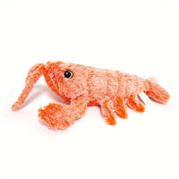 Pet Gravity Shrimp Plush Toy USB Charging Simulate Lobster Electric Jumping Cat Toys, Simulation Lobster Dog Toy, USB Charging With Catnip Plush Cat Toy, Pet Dog Cats Stuffed Interactive Toy - My Store #