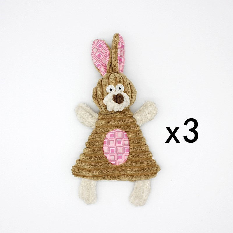 Pet Toy Donkey Shape Corduroy Chew Toy For Dogs Puppy Squeaker Squeaky Plush Bone Molar Dog Toy Pet Training Dog - My Store #