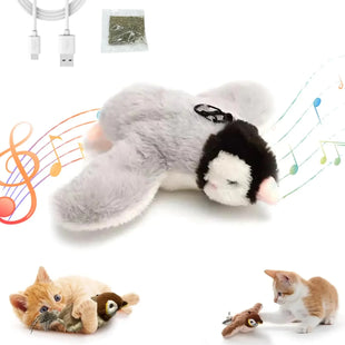 chirping bird cat toy - Chasey Bird Cat ToyElectric Flying Cat Toy BirdRealistic Flying Bird Chase Cat Toy IndoorCat Toys Flapping BirdsChirping Bird Cat Toy Flapping WingsRechargeable Interactive Cat Toy (B 1PC) - Petcharged