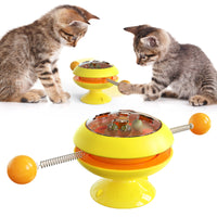 Rotatable Cat Toys Supplies With Catnip Interactive Training Toys For Cats Kitten Cat Accessories Pet Products - My Store #