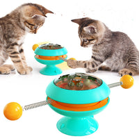 Rotatable Cat Toys Supplies With Catnip Interactive Training Toys For Cats Kitten Cat Accessories Pet Products - My Store #