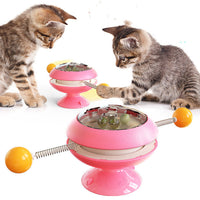 Rotatable Cat Toys Supplies With Catnip Interactive Training Toys For Cats Kitten Cat Accessories Pet Products - My Store #