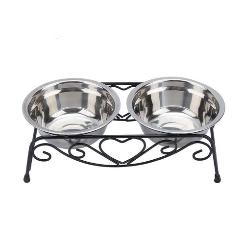 Stainless dog bowls - 2Pack Metal Dog Bowls Stainless Steel Dog Water and Food Bowls Set with No - Slip Base Pet Feeder Bowls